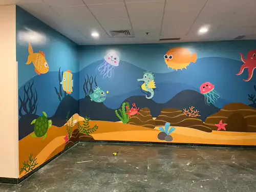 Apollo Hospital signage, installed view