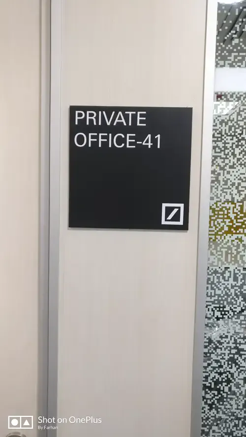 Deutsche Bank signage, detail 5