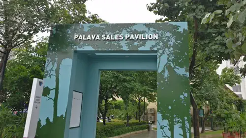 Lodha signage, installed view
