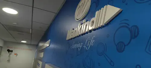 Mankind signage, installed view