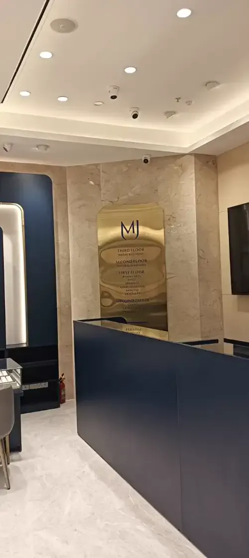 Manubhai Jewellers signage, detail 9