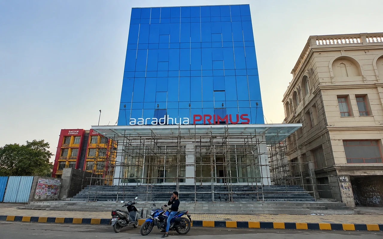 Aaradhya Primus signage, installed view