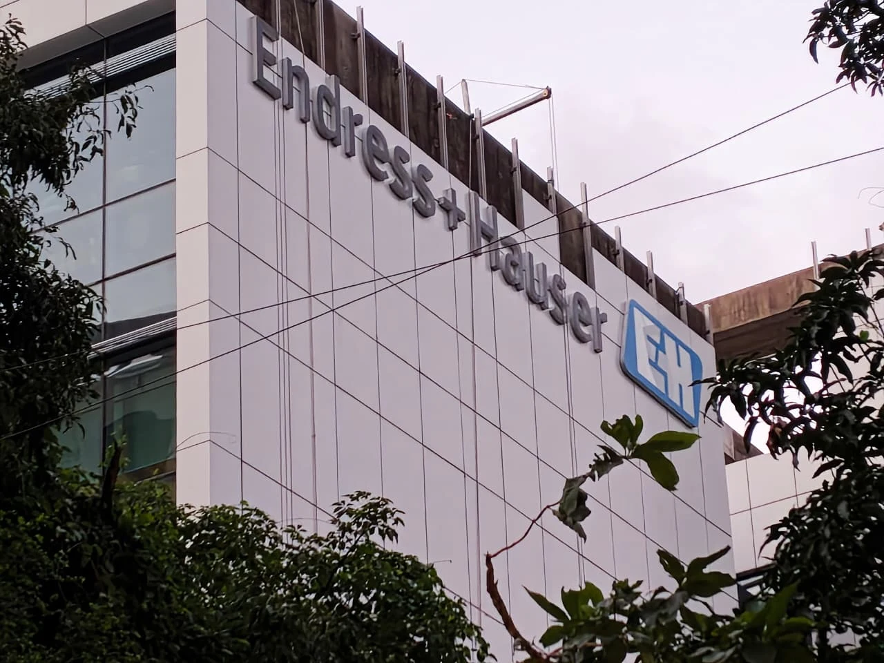 E&H signage, installed view
