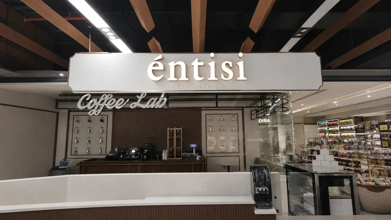 Entisi signage, installed view
