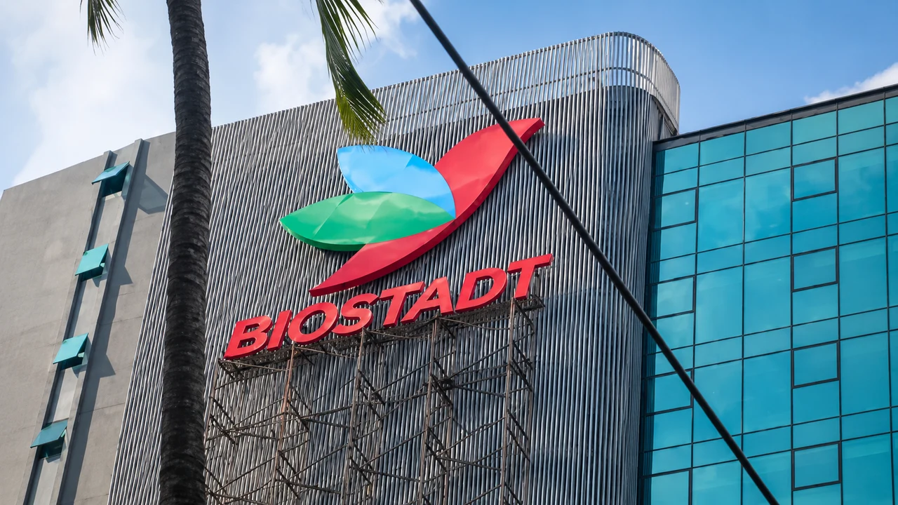 Biostadt exterior building signage