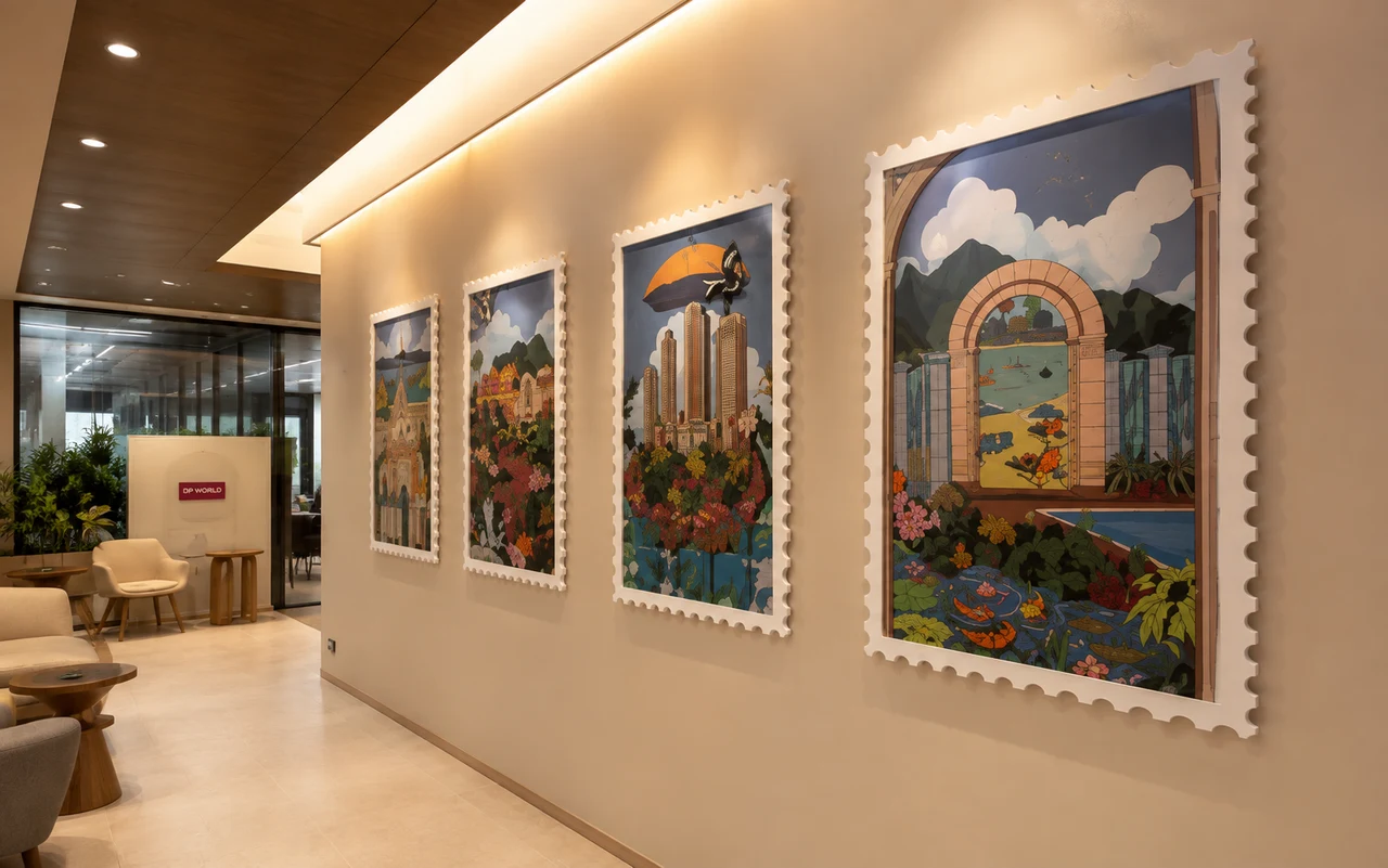 Hiranandani signage, installed view