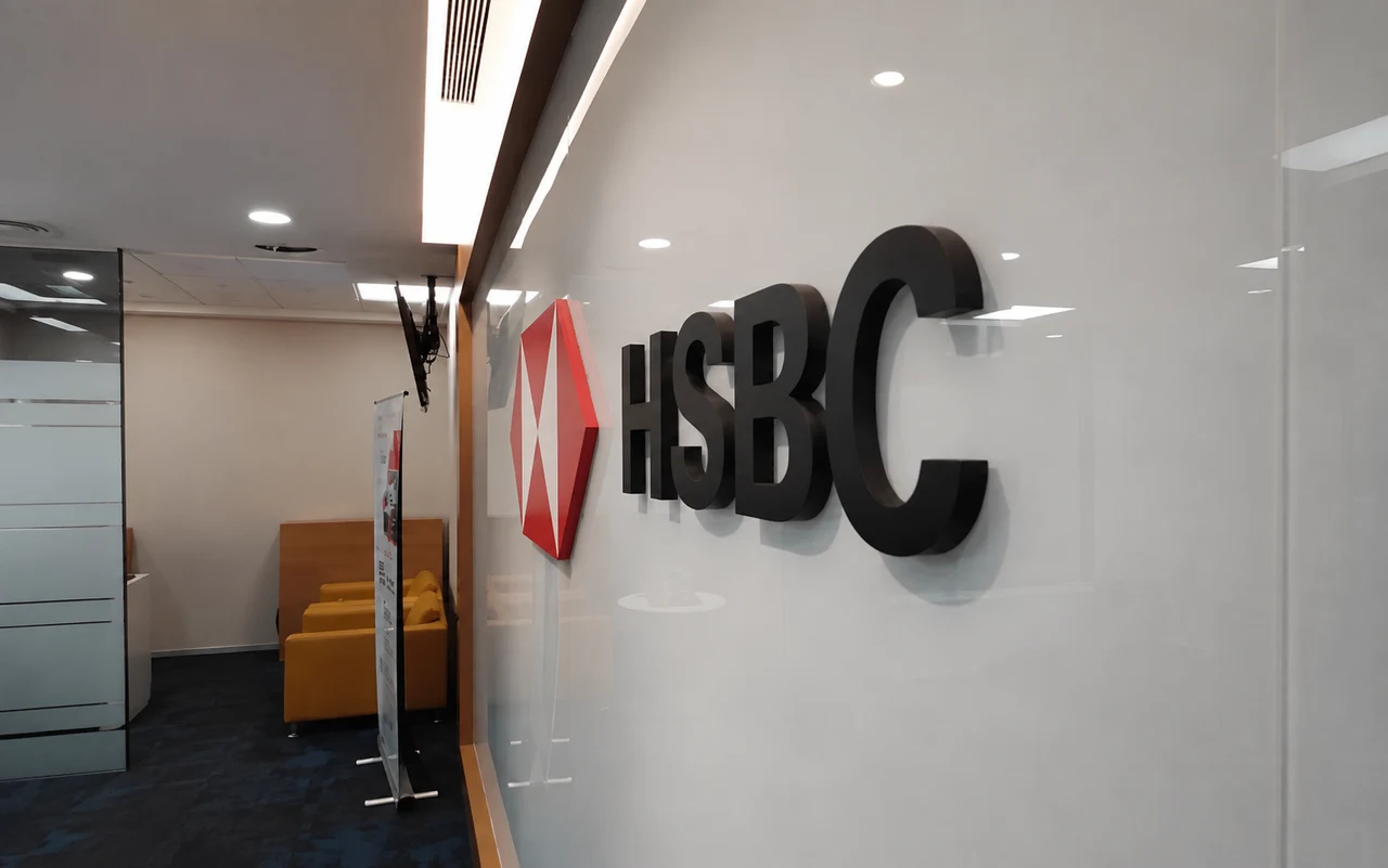 HSBC signage, detail 3