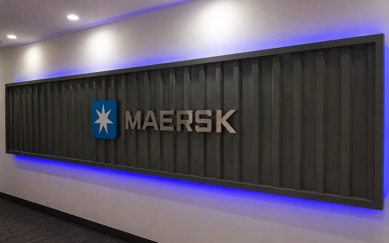 Maersk signage, detail 2