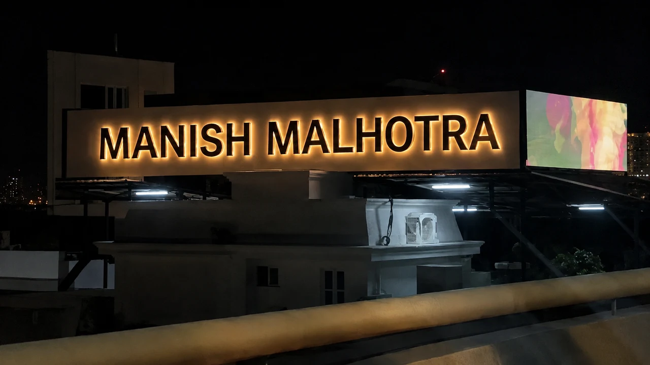 Manish Malhotra signage, detail 2