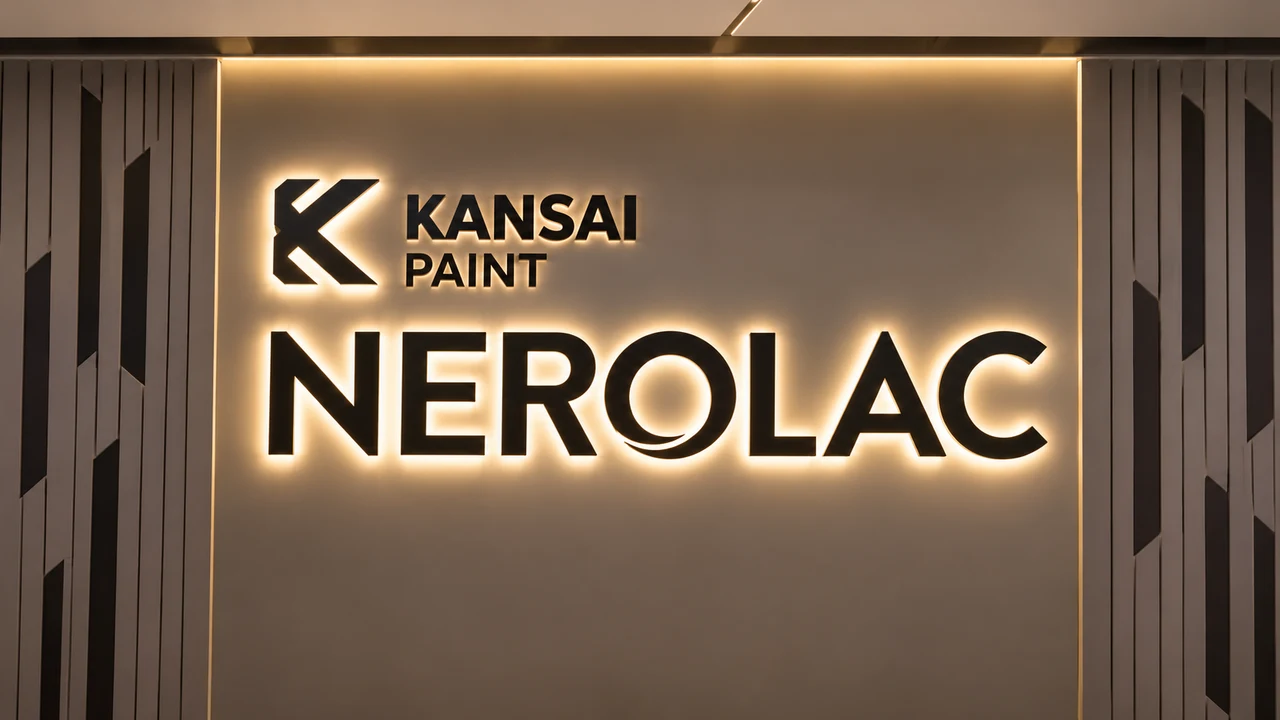 Nerolac signage, installed view