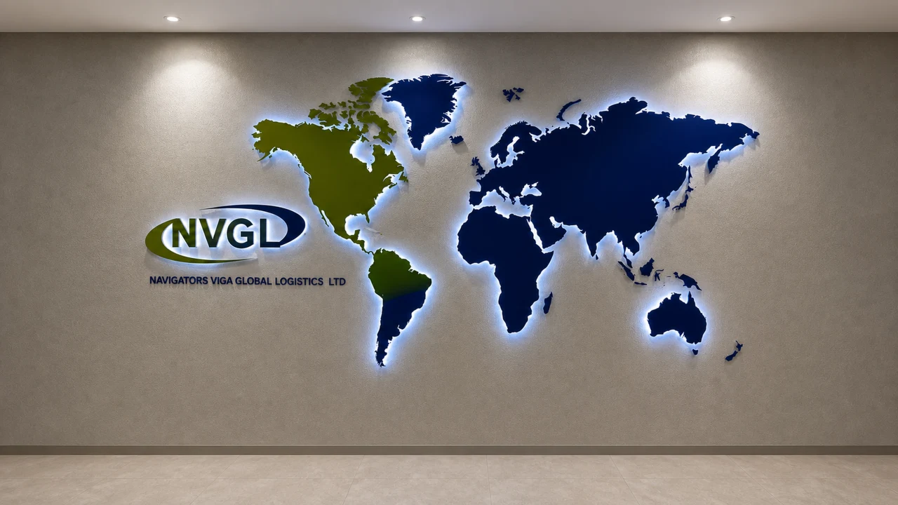 Navigators Visa Global Logistics LTD signage, installed view