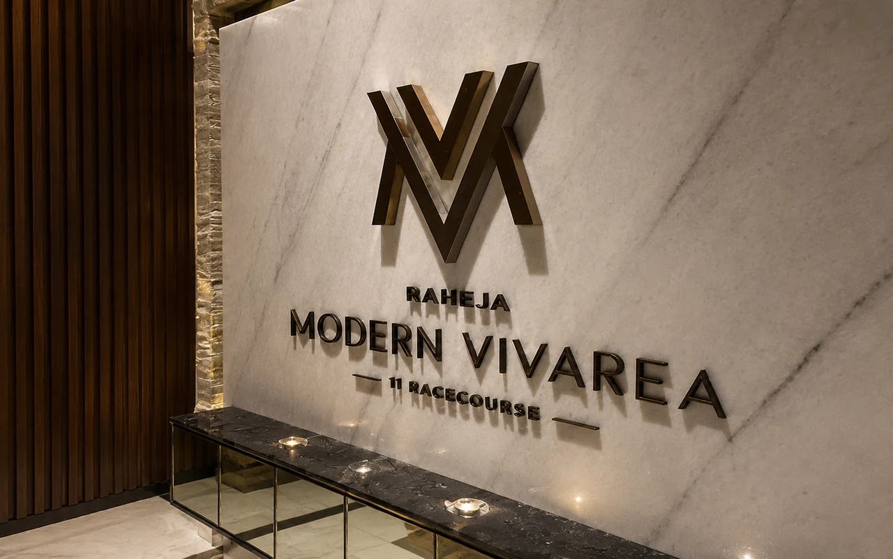 Raheja signage, detail 13