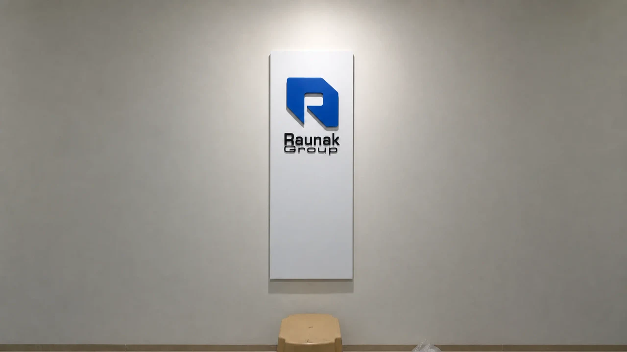 Raunak signage, installed view