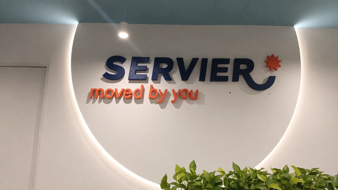Servier signage, detail 4