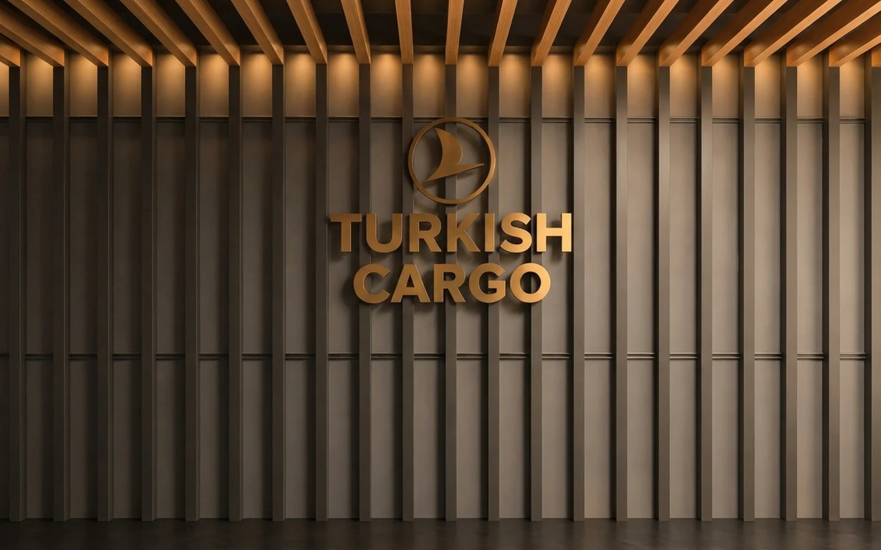 Turkish Cargo signage, installed view