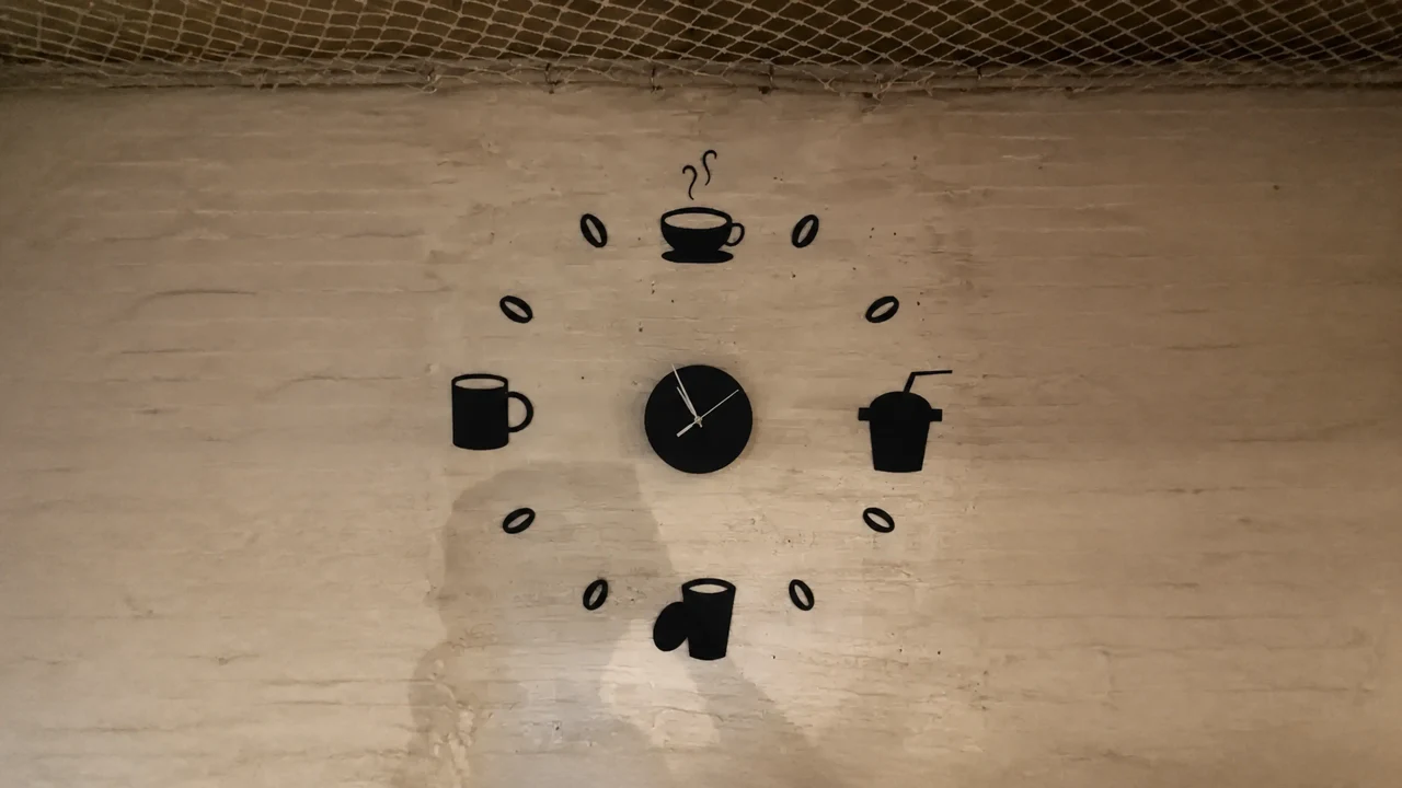 Tea Villa Cafe signage, installed view