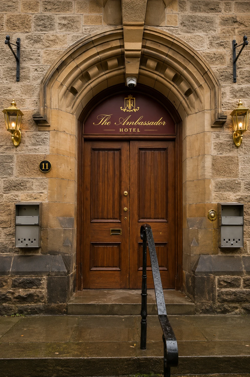 The Ambassador Hotel, Scotland signage, detail 2
