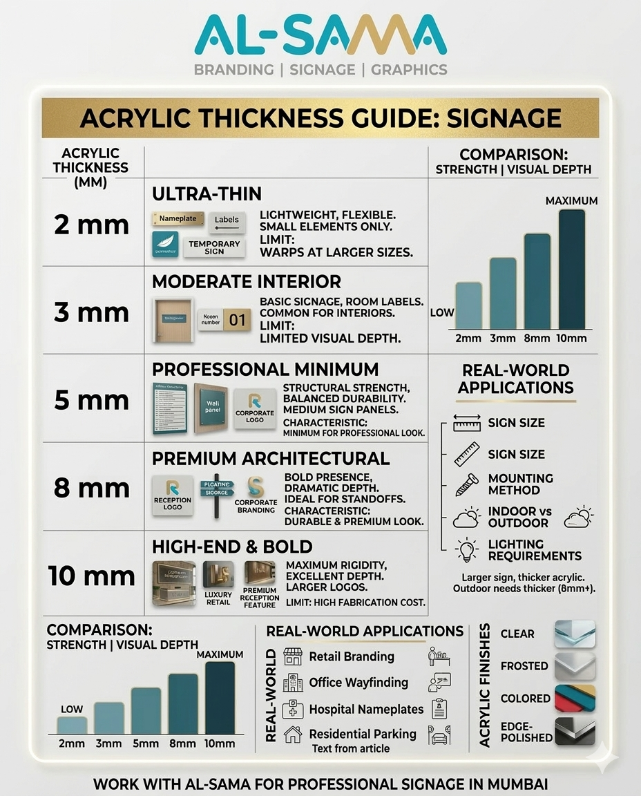 Acrylic Signage Thickness Guide — Specification for Architects & Designers