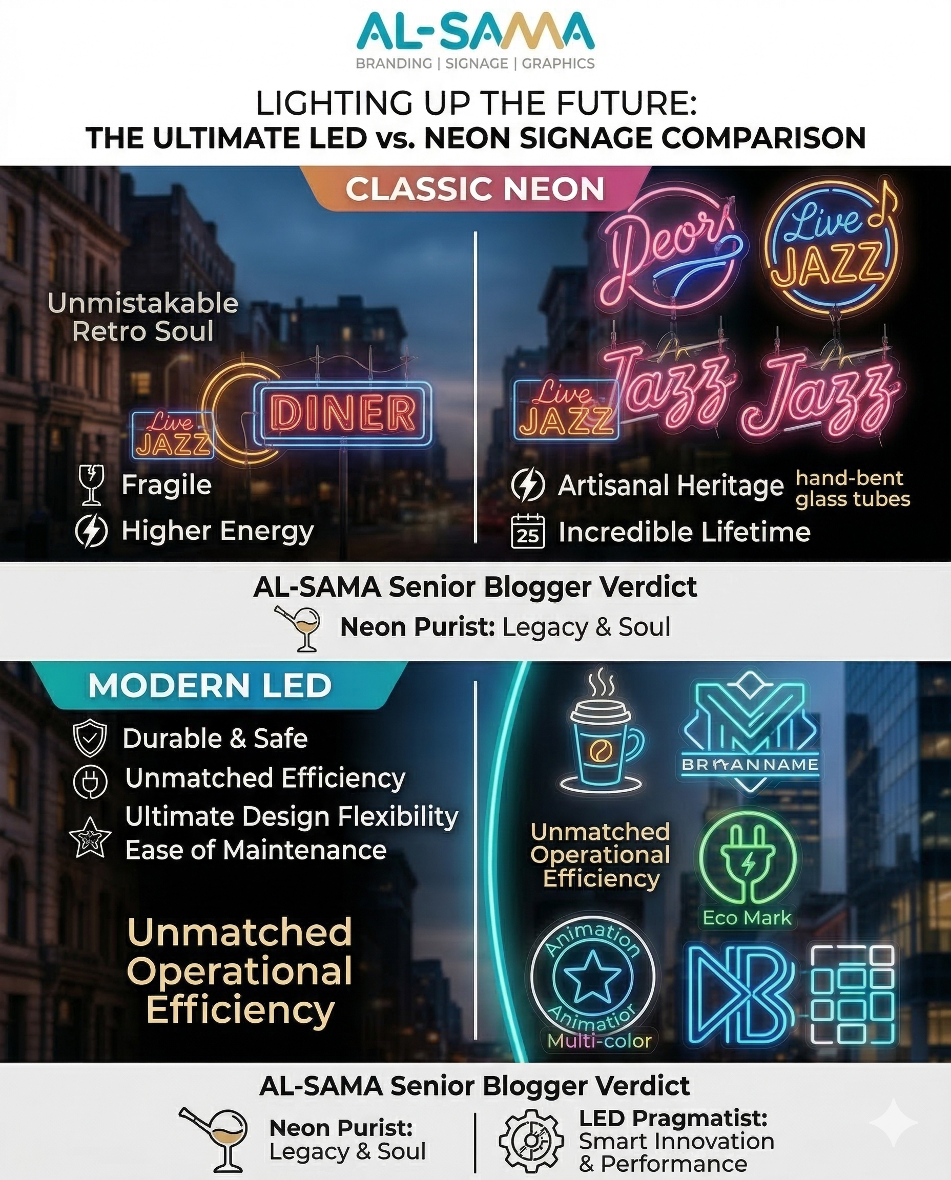 LED vs. Neon Signage — An Architect's Guide to Illuminated Excellence