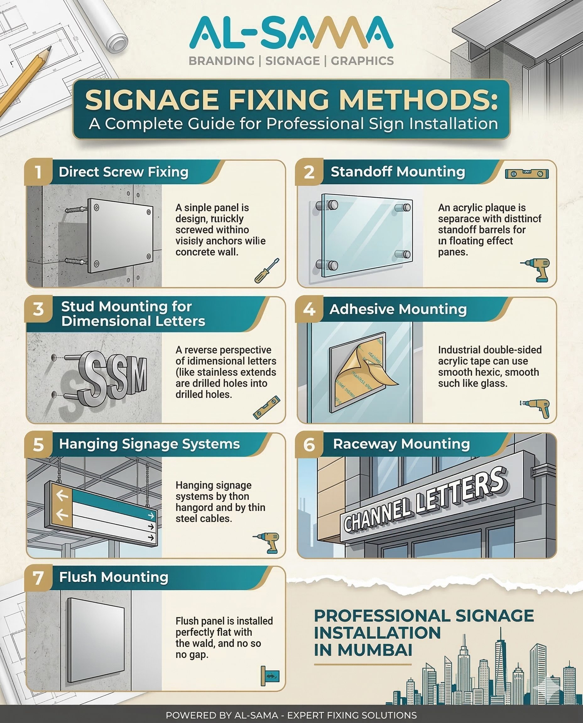 Signage Installation on Textured Surfaces — Stone, Concrete & Timber